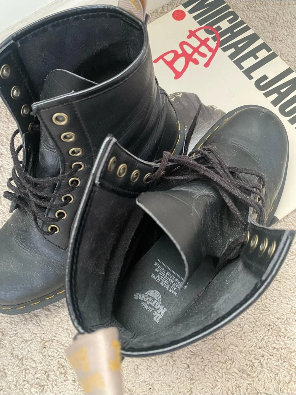 Dr. Martens Black Leather Lace-Up Boots